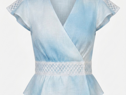 A Mere Co - Blue Ombre Linen Top