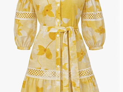 A Mere Co - Yellow Floral Dress