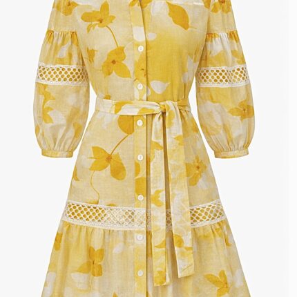 A Mere Co - Yellow Floral Dress