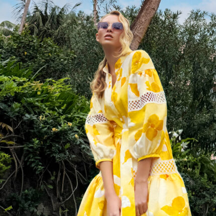 A Mere Co - Yellow Floral Dress