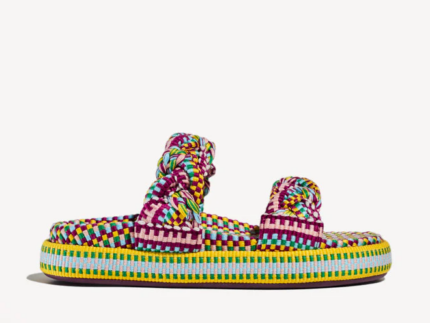 Amambaih Daniela Woven Flats - Caribe Yellow Shoes