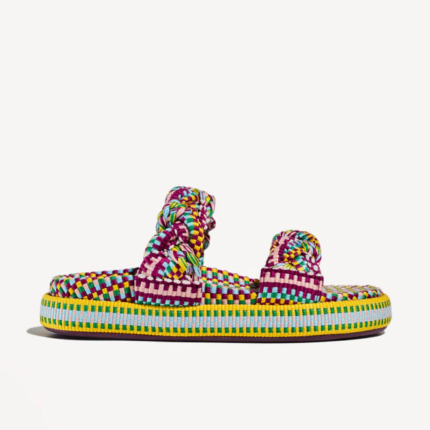 Amambaih Daniela Woven Flats - Caribe Yellow Shoes
