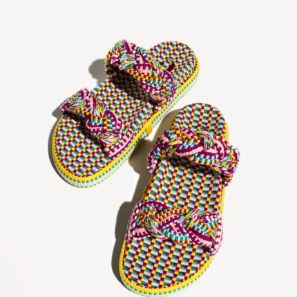 Amambaih Daniela Woven Flats - Caribe Yellow Shoes