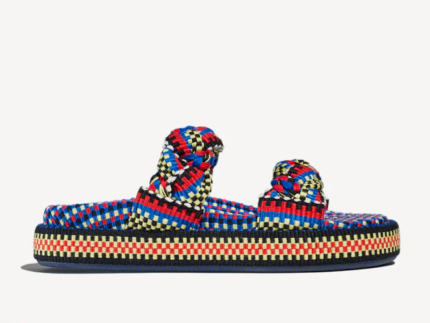 Amambaih Daniela Woven Flats - Miro Blue Shoes