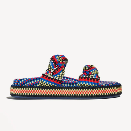 Amambaih Daniela Woven Flats - Miro Blue Shoes