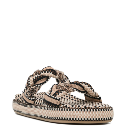 Amambaih Daniela Woven Flats - Black Sand Shoes