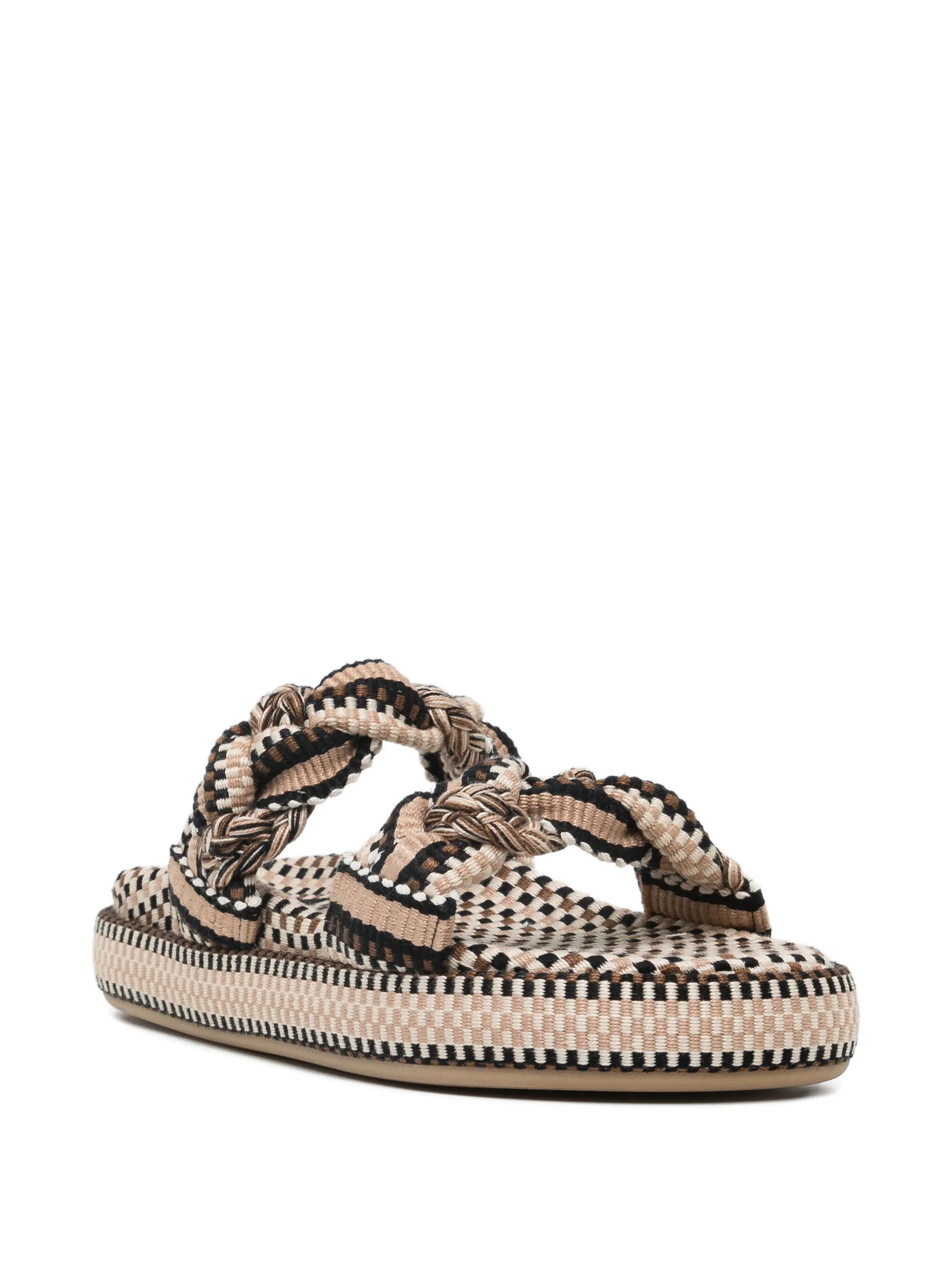 Daniela Sand 3 Amambaih Daniela Woven Flats - Black Sand Shoes