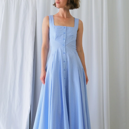 The Array - Romanticist Blue Striped Shirt Dress