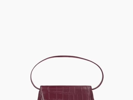 KAAI Ikon Clutch Leather Croco Embossed Merlot