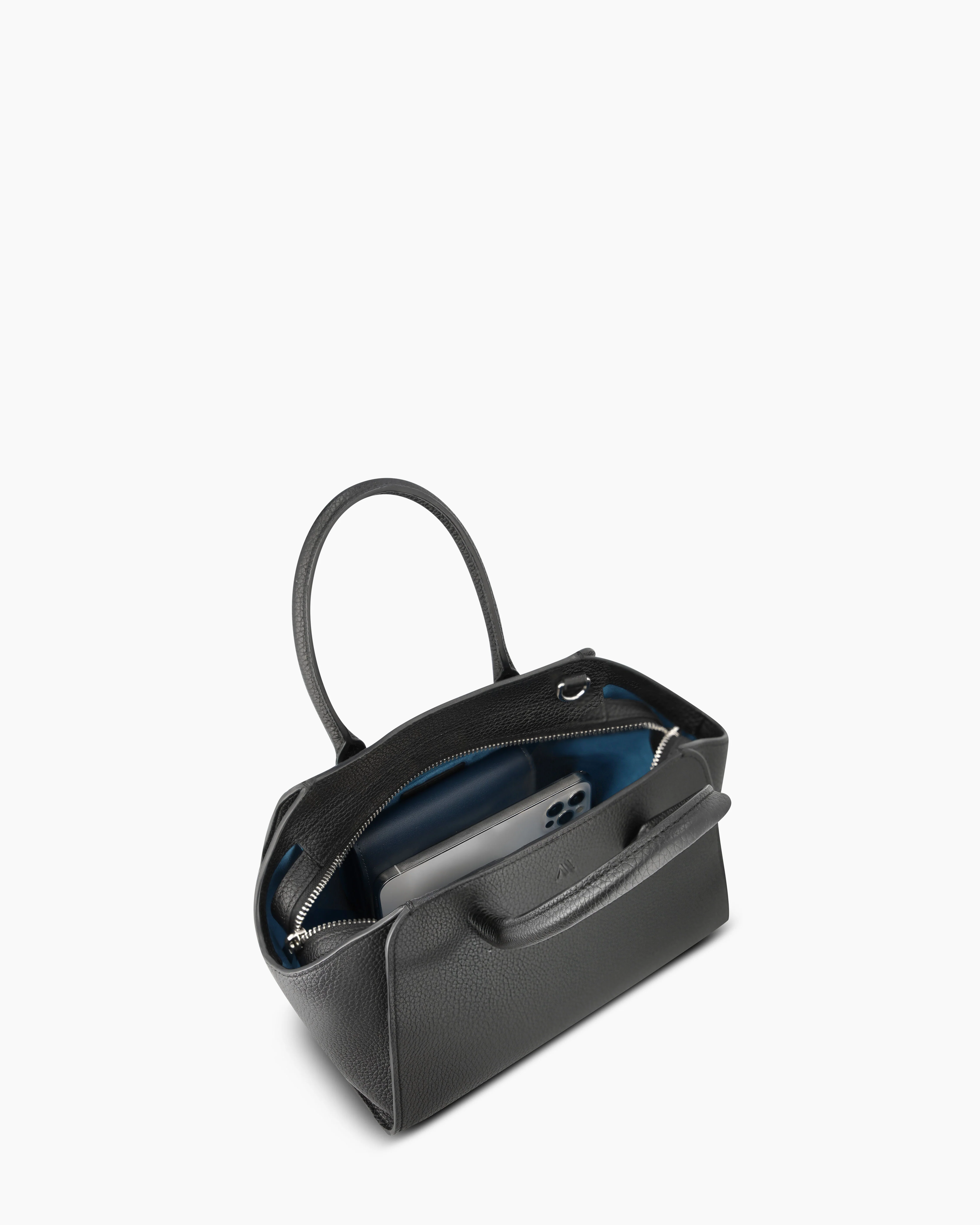 Mini_Voyager_Big_Grain_Black_05 KAAI Mini Voyager Black Leather Cross Body Bag