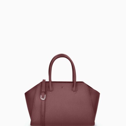 KAAI Mini Voyager Burgundy Leather Cross Body Bag