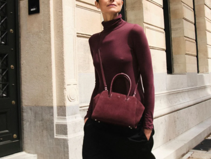 KAAI Mini Voyager Burgundy Leather Cross Body Bag