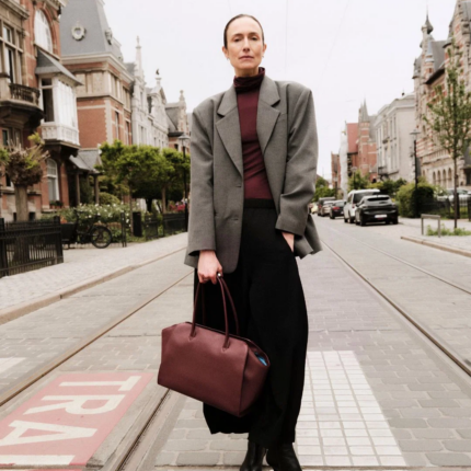 KAAI Voyager Burgundy Leather Work Bag