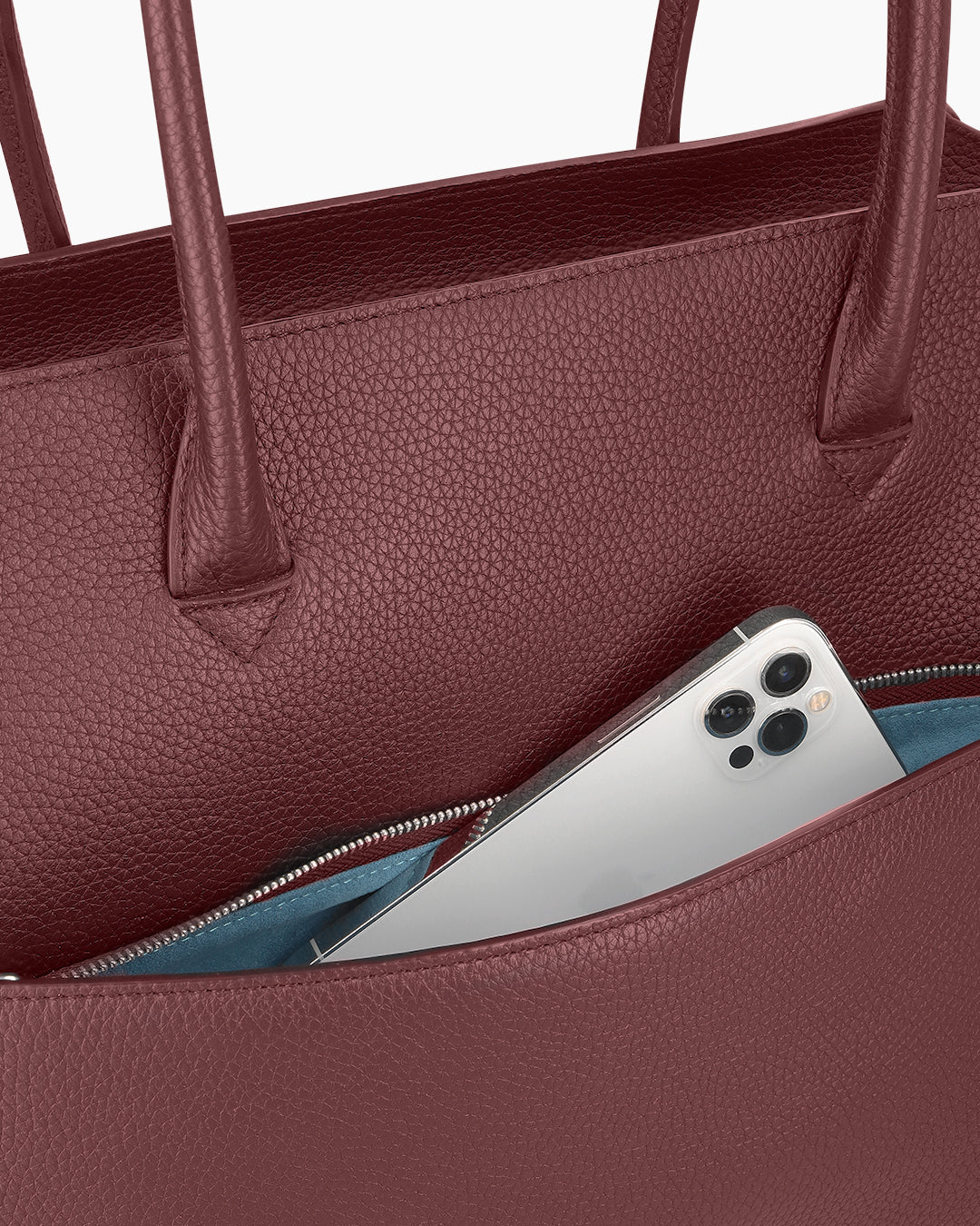 Voyager_Big_Grain_Dark_Burgundy_04 KAAI Voyager Burgundy Leather Work Bag