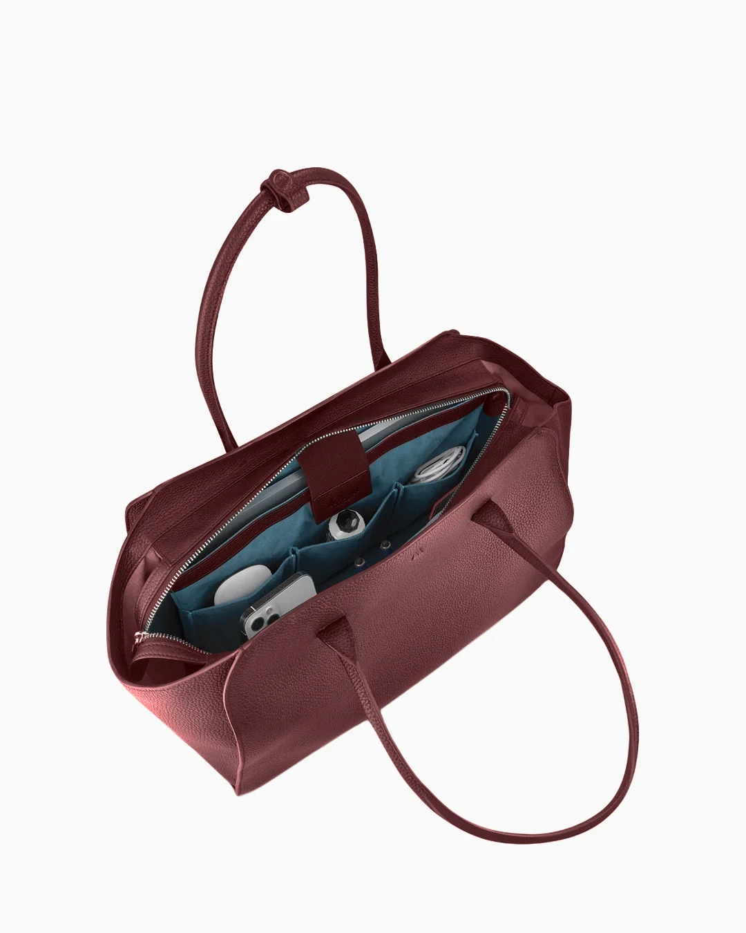 Voyager_Big_Grain_Dark_Burgundy_05 KAAI Voyager Burgundy Leather Work Bag