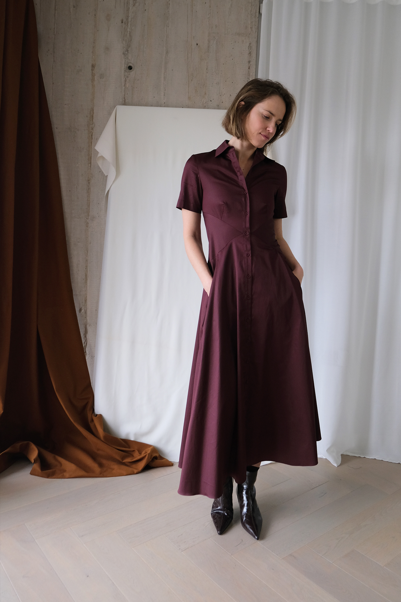 burgundy dress 1