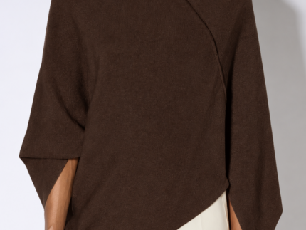 Liviana Conti Chocolate Brown Asymmetric Jumper