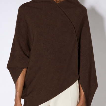 Liviana Conti Chocolate Brown Asymmetric Jumper