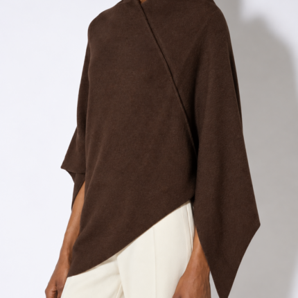 Liviana Conti Chocolate Brown Asymmetric Jumper