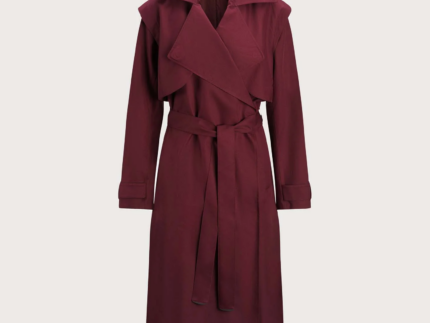 BRGN Regndrape Wine Red Trench Coat Waterproof