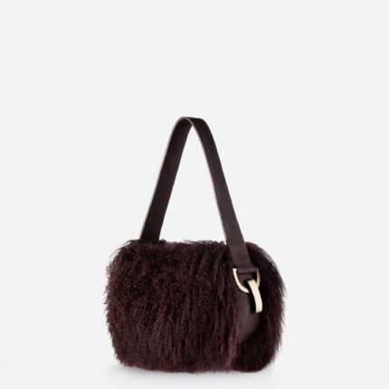 Bucla Burgundy Sheepskin Dillon Bag Large
