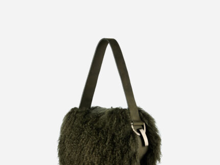 Bucla Dark Green Sheepskin Dillon Bag Large