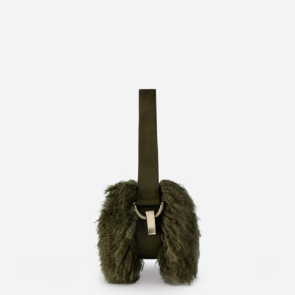 Bucla Dark Green Sheepskin Dillon Bag Large