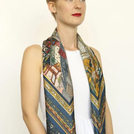 Pig Chicken Cow Scarf Persian Horse Silk Scarf