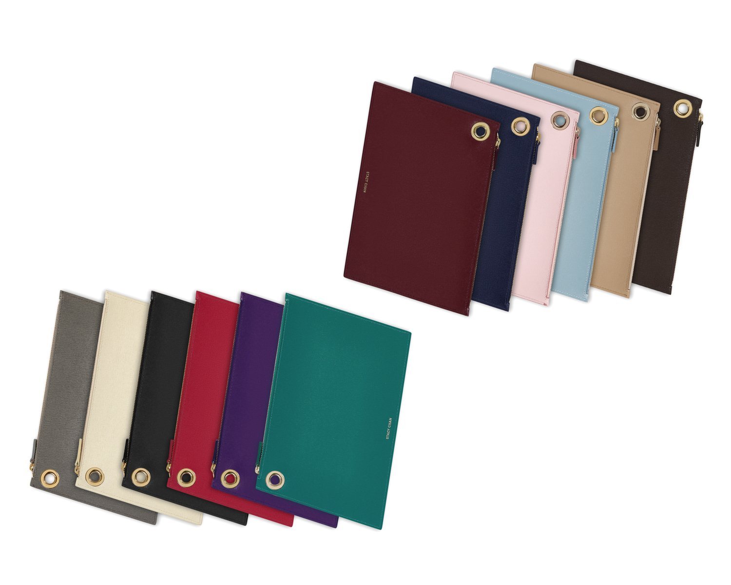 Italian Leather Large Pouch Clutch Colours