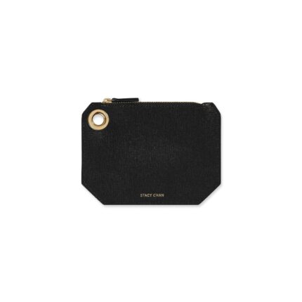 Black Italian Leather Coin Purse