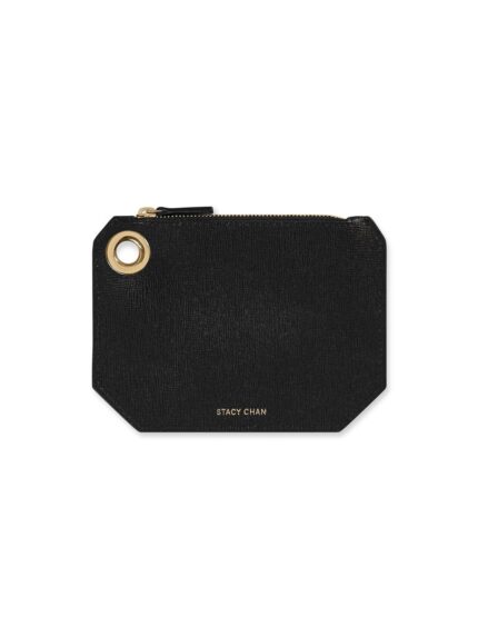 Black Italian Leather Coin Purse